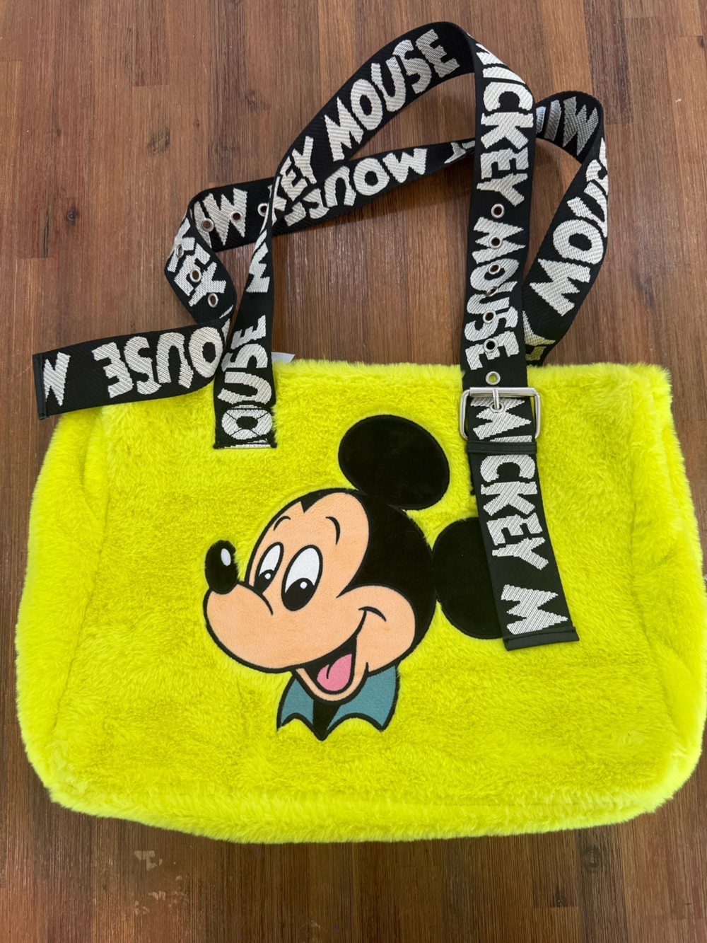 Disney Bright Yellow Mickey Mouse Plush tote Bag